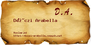 Dóczi Arabella névjegykártya